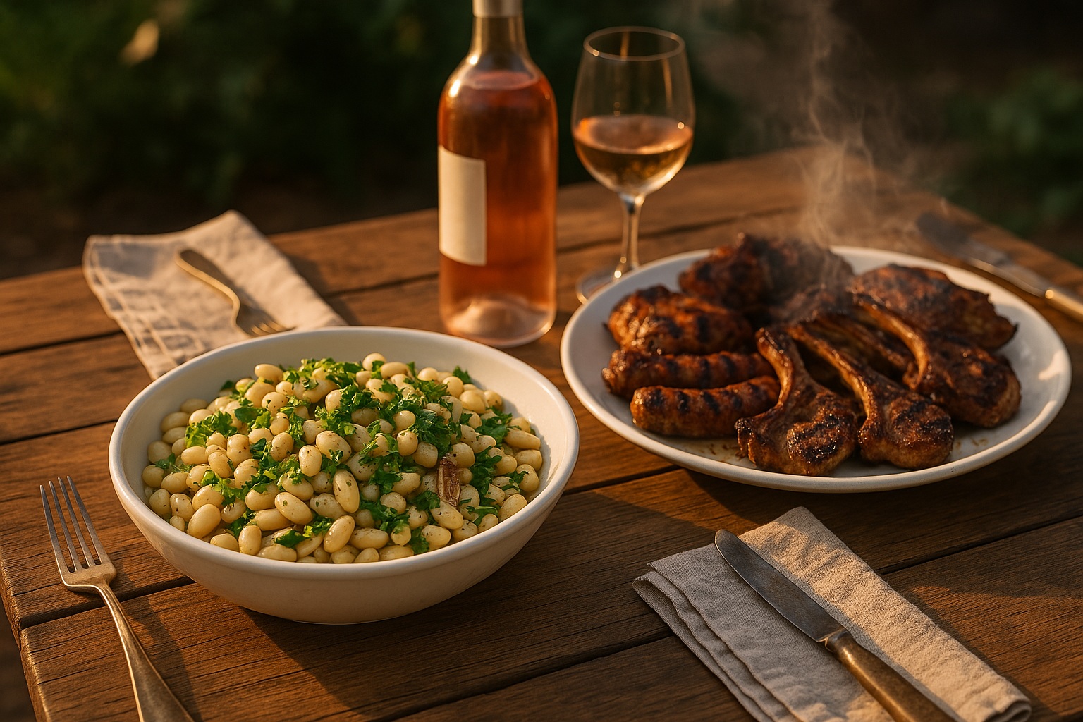 Salade de haricots blanc pour grillades